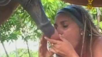 Latina with dreadlocks masturbates before hard sex