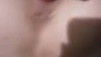 Intimate close-up sex with a stunning girl and her canine