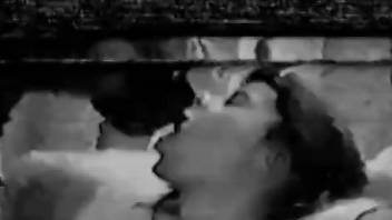 B&W XXX scene featuring lots of impressive oral sex