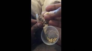 Dude inserting maggots into his urethra for fun