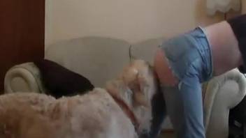 girl enjoys fucking with a dog