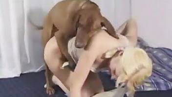 pretty girl pounded by dog