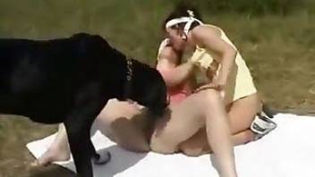 Sexy babe fucks with nice black doggy